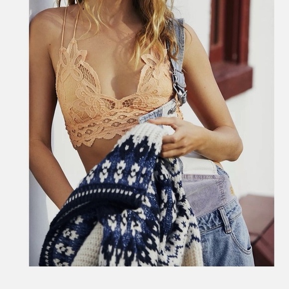 NWT Free People FP One Adella Lace Bralette In Nude NWT Size XS 32A-32B - Picture 15 of 16